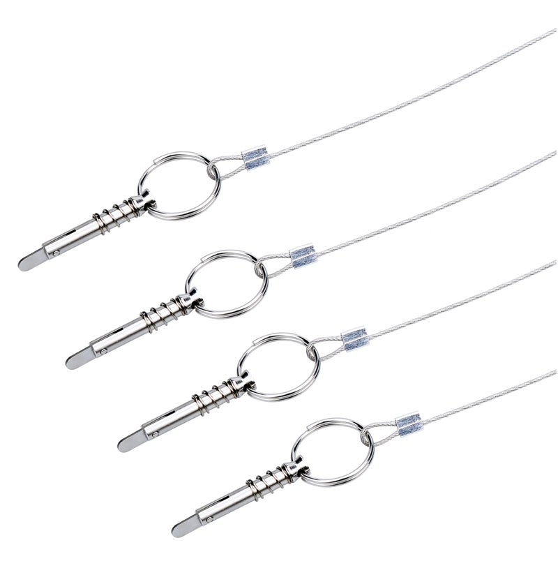 Thorn Boat Bimini Quick Release Pin with Lanyard (4 PCS), Stainless Steel Top Pin, Marine Hardware for Deck Hinge - Image 5